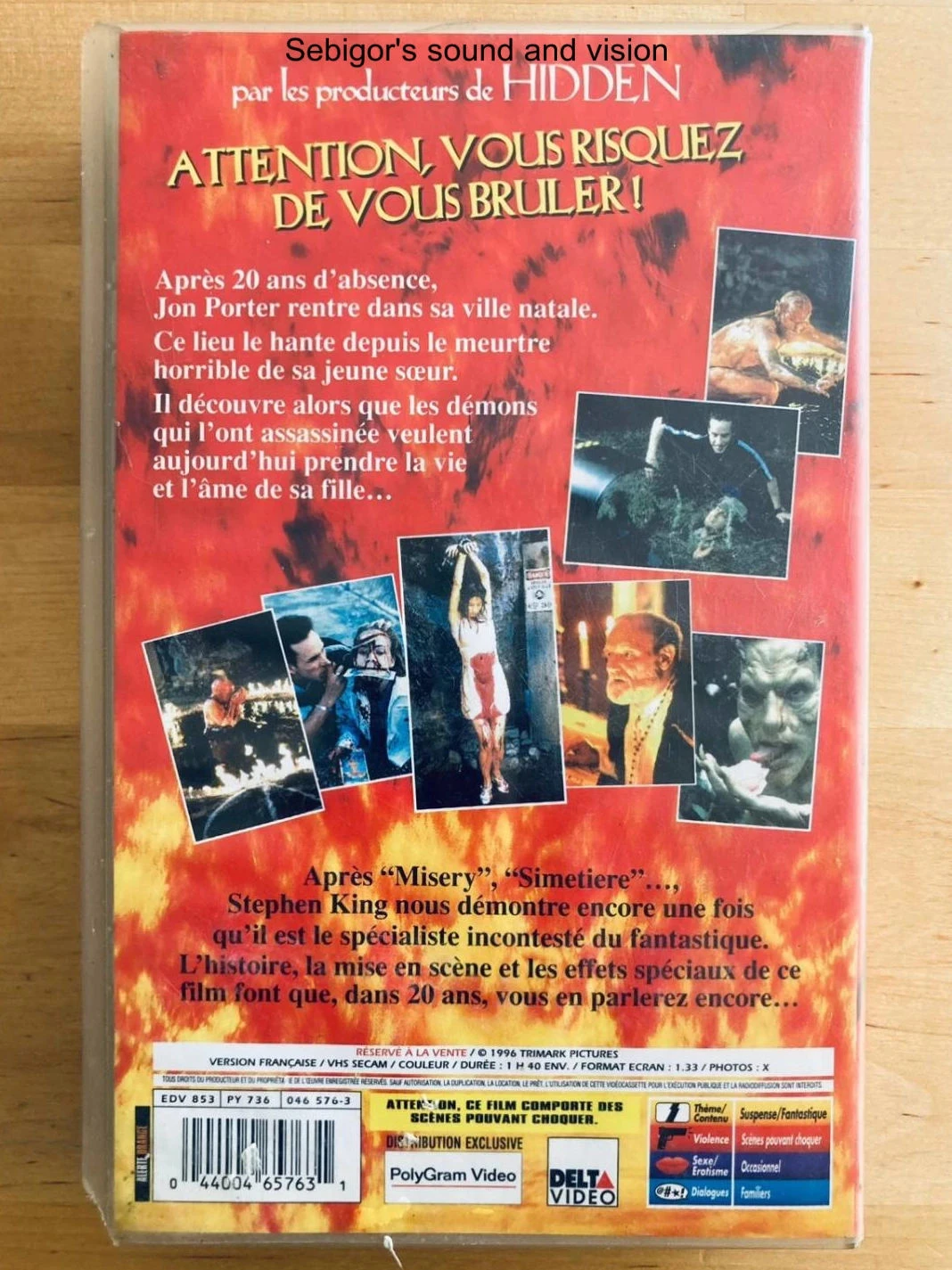 VHS-cassette Les enfants du diable Stephen King. – photo 3